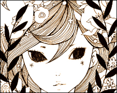 線画の色を茶色に変える1