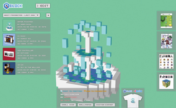 【1】Flashでつくられた「Q-BLOCK」。直感的にドット絵が描ける