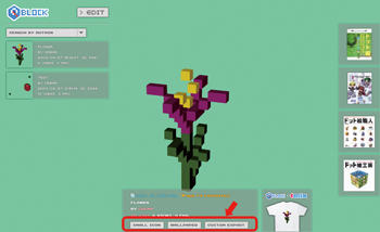 【5】73×73ピクセルの「SMALL ICON」、1,280×800ピクセルの「WALLPAPER」、アニメーションGIFも選択できる「CUSTOM EXPORT」がある