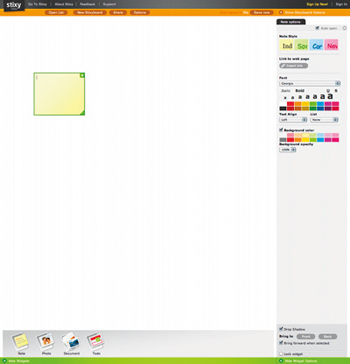 新規作成画面。タグ付けが可能で探したい情報を見つけたいときの検索性もよい