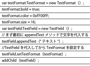 TextFormatを設定する際には、スクリプトの順序に気をつける