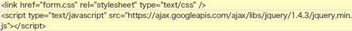 【1-1】今回jQueryのバージョンは1.4.3を使用