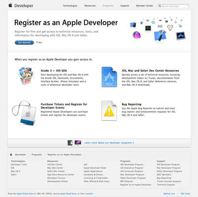 【1-1】Developerの登録はhttp://developer.apple.com/programs/register/から行う