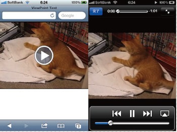 スマートフォンサイトで動画を配信する場合、現状ではFlashに対応していないiPhoneに合わせて制作する必要がある。基本的にはMPEG4形式の動画をvideo要素で記載すれば問題ない。