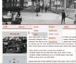 【3-1】superfish.cssを実装した後。JavaScriptを実装しなくてもCSSでここまで動きをコントロールできる