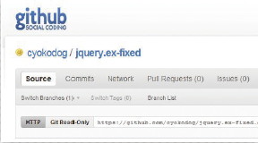 【2-2】「github」の「jquery.ex-fixed」ダウンロードサイト(https://github.com/cyokodog/jquery.ex-fixed)