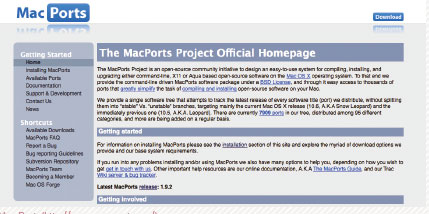 【5】Mac Ports(http://www.macports.org/)
