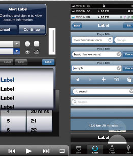 【15】iPhone UI パーツの例(iPhone 4 GUI PSD)
