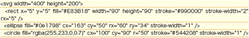 【3-2】rect、circle、ellipse要素。