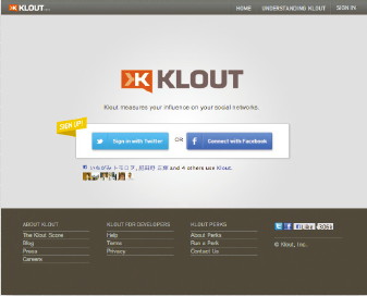 【01】Klout（http://klout.com/）