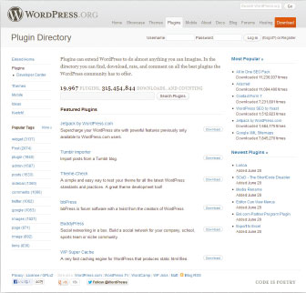【01】WordPress Plugins 公式ディレクトリ（http://wordpress.org/extend/plugins/）