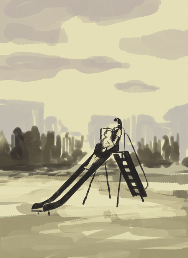 ラフを描いて全体の構図を決める