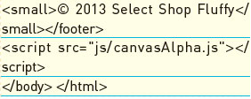 【3-2】bodyタグで閉じる直前にcanvasAlpha.js へのリンクを記述。