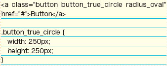 【4-3】円を表示するHTML＋CSSの記述。円にしたい要素の円が表示される。widthとheightが同じ値になるように変更した後、楕円のCSS を適用する。