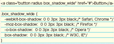 【5-5】影の移動距離を指定しない場合のHTML＋CSS の記述。