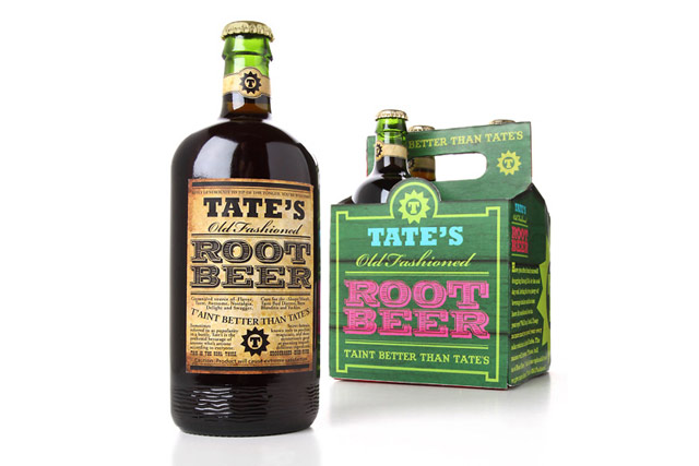 デザイン学校の学内コンペで制作した「TATE'S ルートビア」。最優秀賞を獲得し、実際に飲料開発会社で製品化されたという