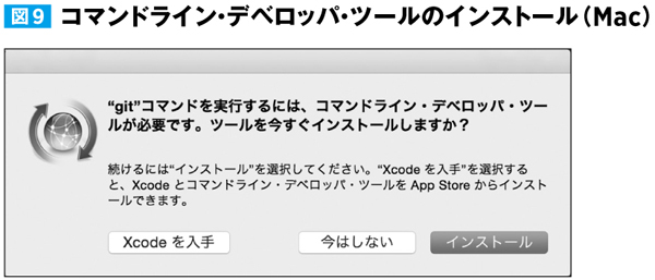 コマンドライン・デベロッパ・ツールのインストール(Mac)