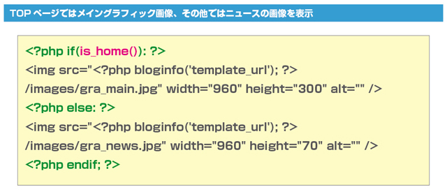 (▲クリックして拡大) <span style="color: #ff0000;">トップページではメイングラフィックが、それ以外のページでは</span> <span style="color: #ff0000;">お知らせ用のグラフィックが表示されます</span>