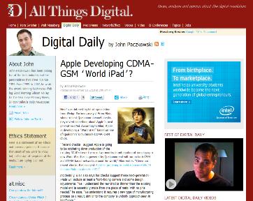Apple Developing CDMA-GSM World iPad?