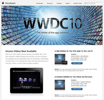 WWDC 2010 Session Videos