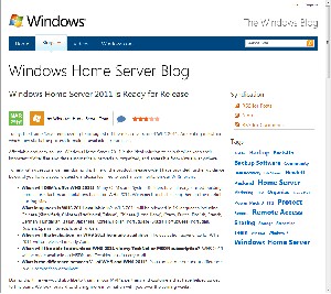 Windows Home Server Blog