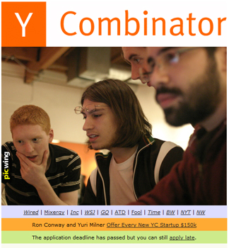 Y CombinatorのWebページ