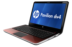 HP Pavilion dv4-5000（カーマインレッド）　※製品版には日本語版キーボードを搭載