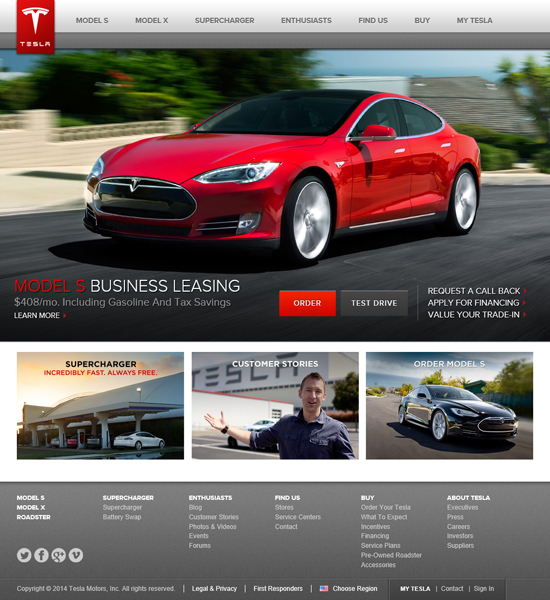 テスラ・モーターズ http://www.teslamotors.com/