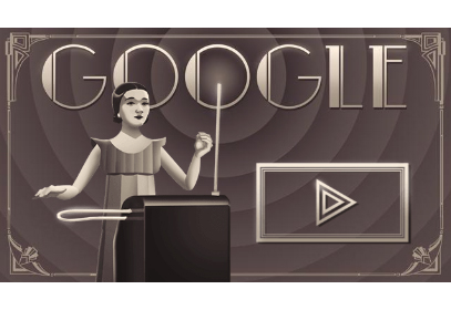 「クララ・ロックモア生誕105周年」を記念したGoogleロゴ 