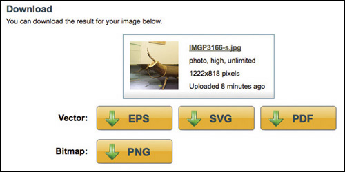 EPS・SVG・PDF形式でのダウンロードが可能だ