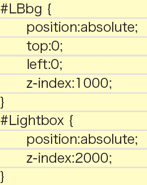 【6-3】Lightboxの基本となるスタイ ル設定
