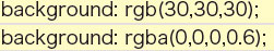 【5-1】前のサンプルで「background-color: rgba(0,0,0,0.6);」と書かれていた箇所をショートハンドのbackgroundを用いて記述する。ショートハンドでないと効果がないので注意しよう