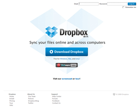 DropboxのWebサイトからアプリケーションをダウンロードしてインストールしよう。インストール時にアカウントの作成も行える