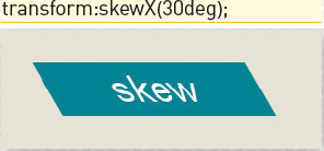 【2】skewX（横方向への傾斜変形）