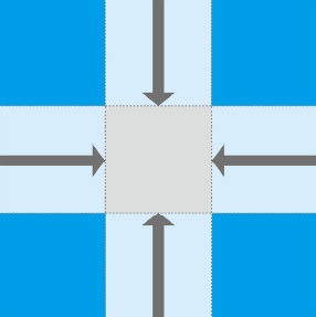 【1-1】4つの角は固定され、その間が自動で埋められる