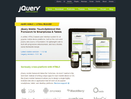 jQuery Mobile http://jquerymobile.com/
