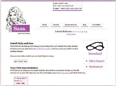 【01】Sass の公式サイトのチュートリアル（http://sass-lang.com/tutorial.html）