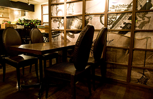 こちらは、レストラン「京町堀シモーネ」にあるパーテーション