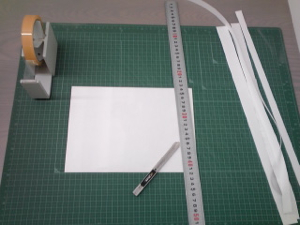 束見本の制作中