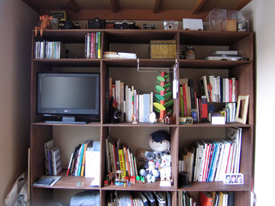 テレビもおさめてある棚