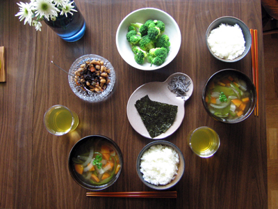 ベジタリアン向けの和食メニューを作ってくれました