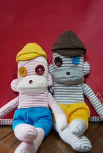 以前、作ってあげたソックモンキー