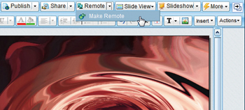 Remoteメニュー→“Make Remote”からリモート設定を行う