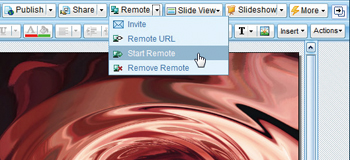 “Start Remote”からリモートプレゼンを行える