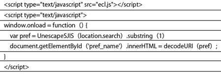 「ecl.js(現在サービス停止中)」（nurucom-archives.hp.infoseek.co.jp/digital/escape-codec-library.html）を利用して文字コード変換を行った場合