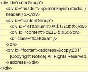 【2-2】XHTML ソース