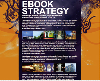 紙媒体とは違い、Webページでは異なるレイヤーを使い、コンテンツ領域と背景を分離することが可能だ。背景にレイアウトの型を描き、その上コンテンツをスライドさせるテクニックも容易に実現できる。