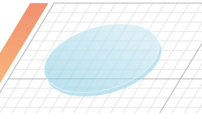【3-4】［塗り：白］、［描画モード：通常］［不透明度：50%］のオブジェクトを背面に配置したのは、方眼の透け具合をやわらげるため