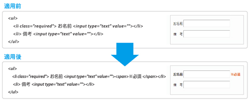 【8】このように特定条件下の要素にスタイルや文言を足すことも簡単にできる
