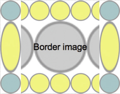 【5-3】Safariでの表示。roundを指定しているが対応していないため、repeatと同じく画像が切れてしまう